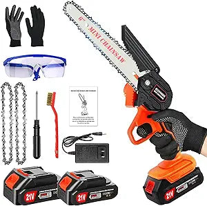 Mini Chainsaw Cordless 6-Inch for Efficient Tree Branch Cutting