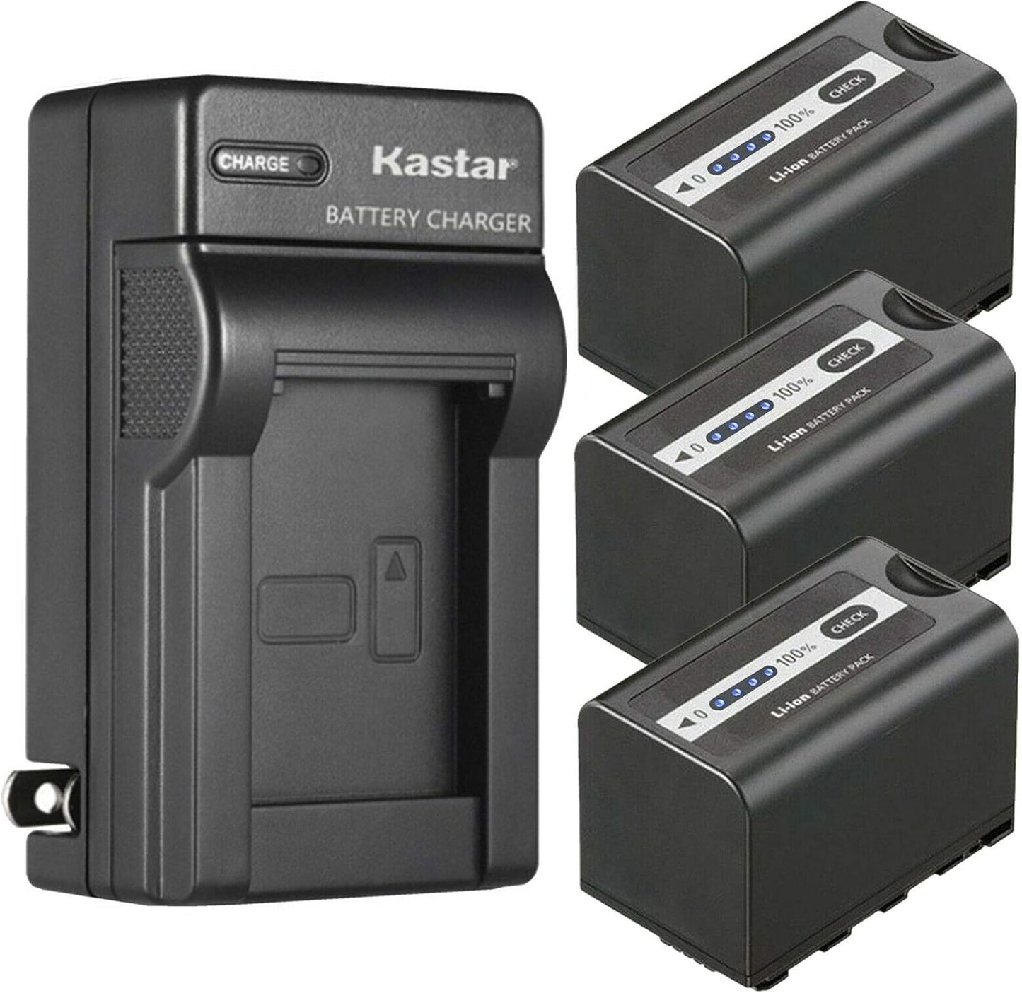 Kastar 3-Pack Battery and AC Wall Charger for Panasonic Cameras