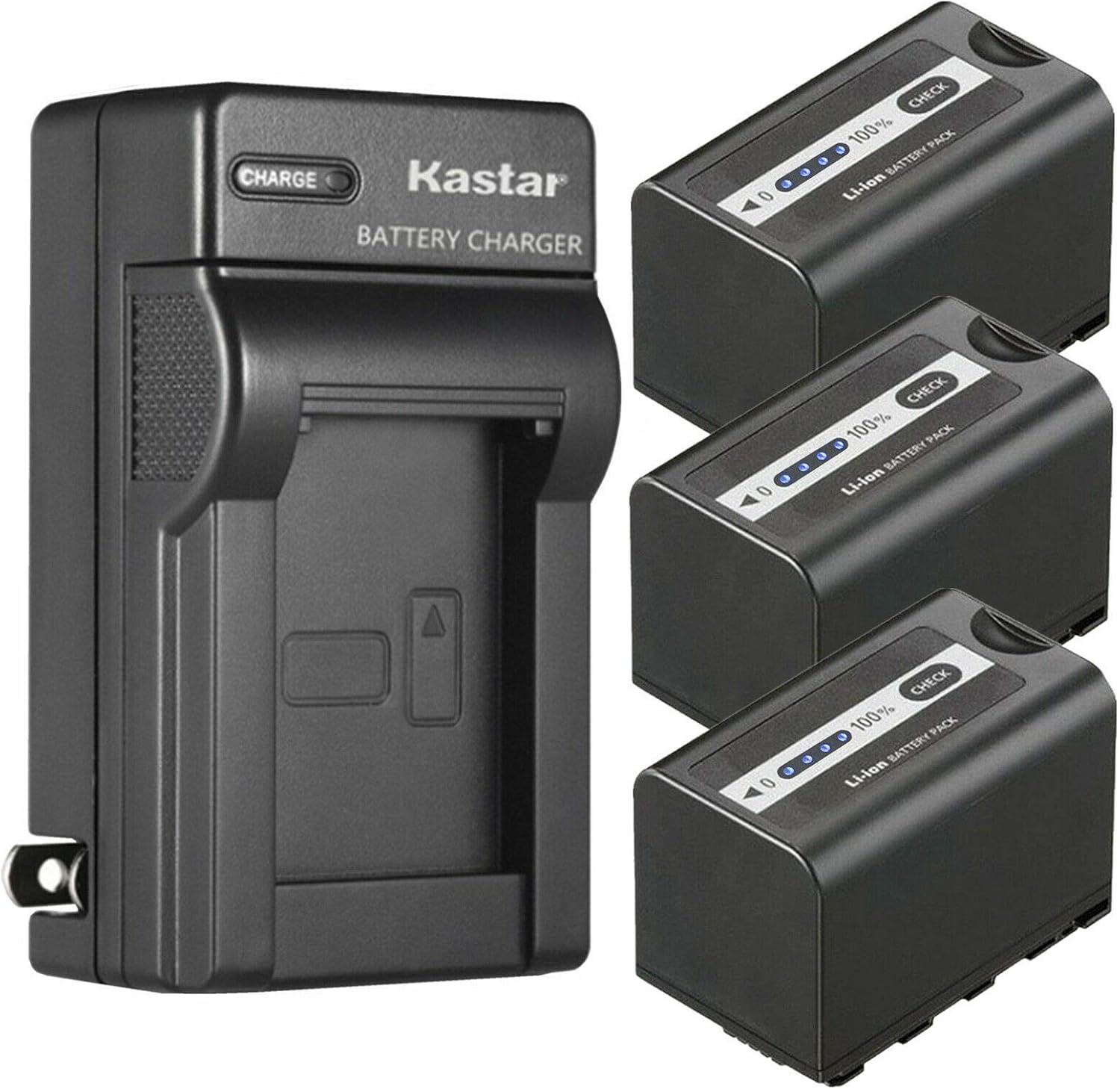Kastar 3-Pack Battery and AC Wall Charger for Panasonic Cameras