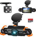 360 Degree View 4 Channel Dash Cam Front Rear Inside Left Right