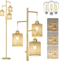 Hotsonic 72 in Boho Floor Lamp - Dimmable Rattan Standing Light