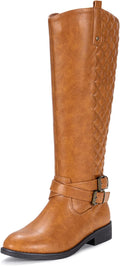 Knee High Riding Boots for Women - Wide Calf, Low Heel