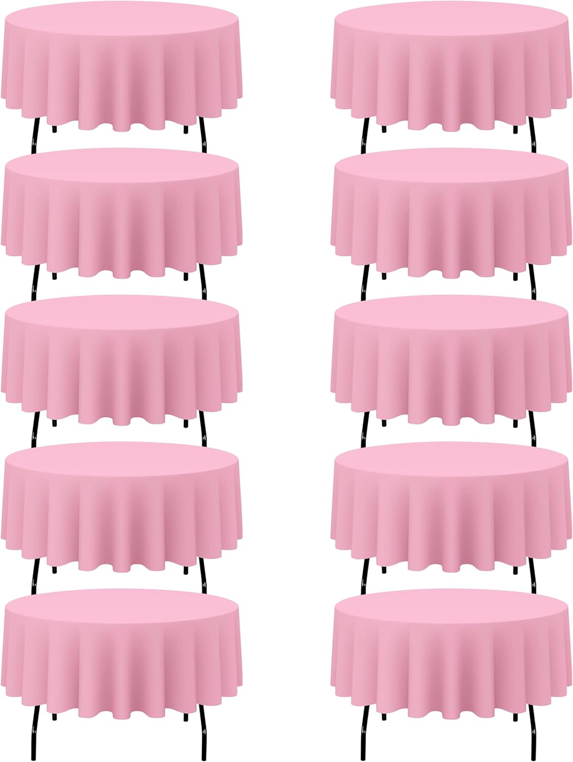 Premium 90 Inch Pink Round Tablecloths for Elegant Events
