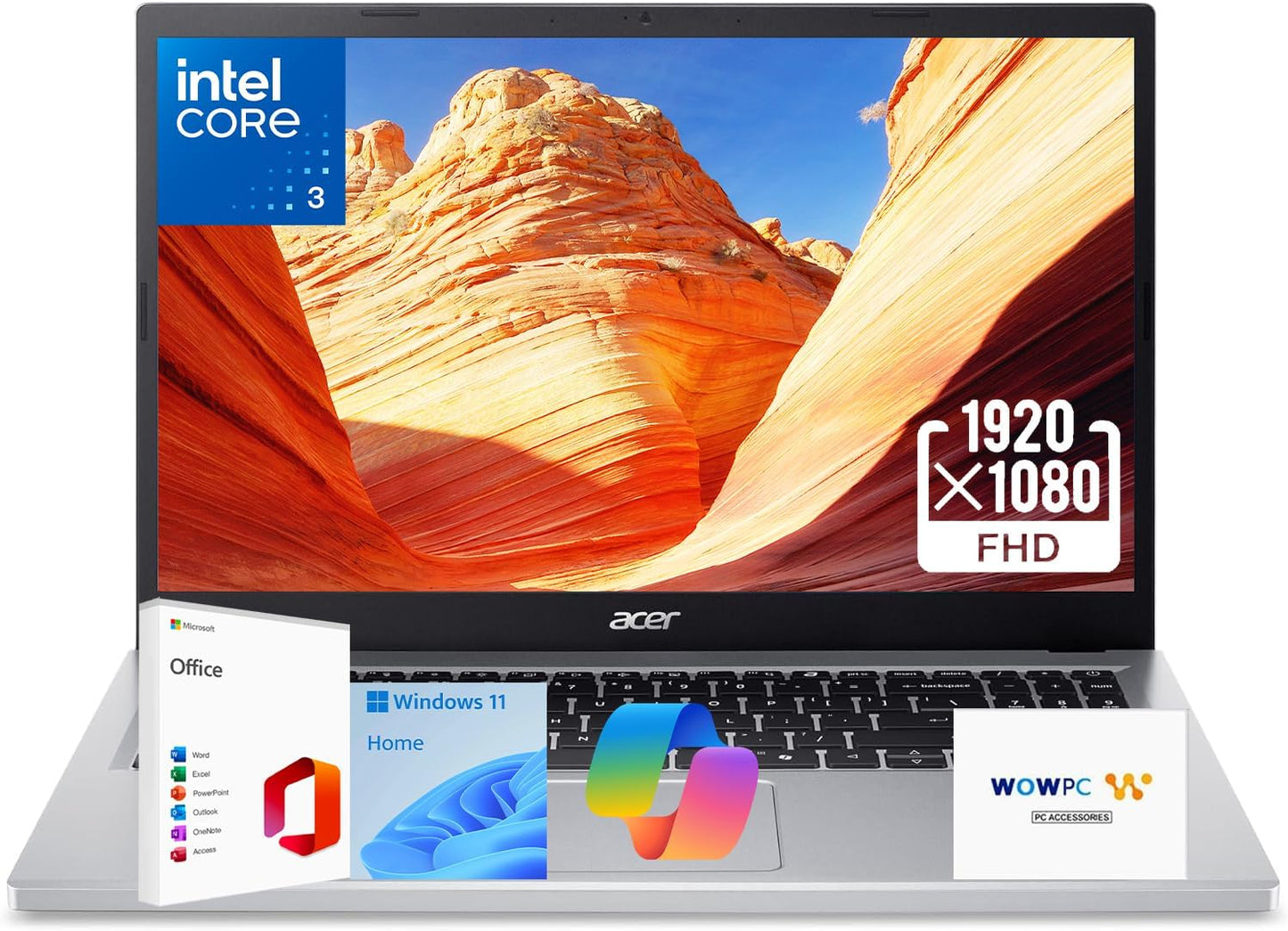 Acer Aspire Go 15 Laptop with Full HD Display and Intel Core 3