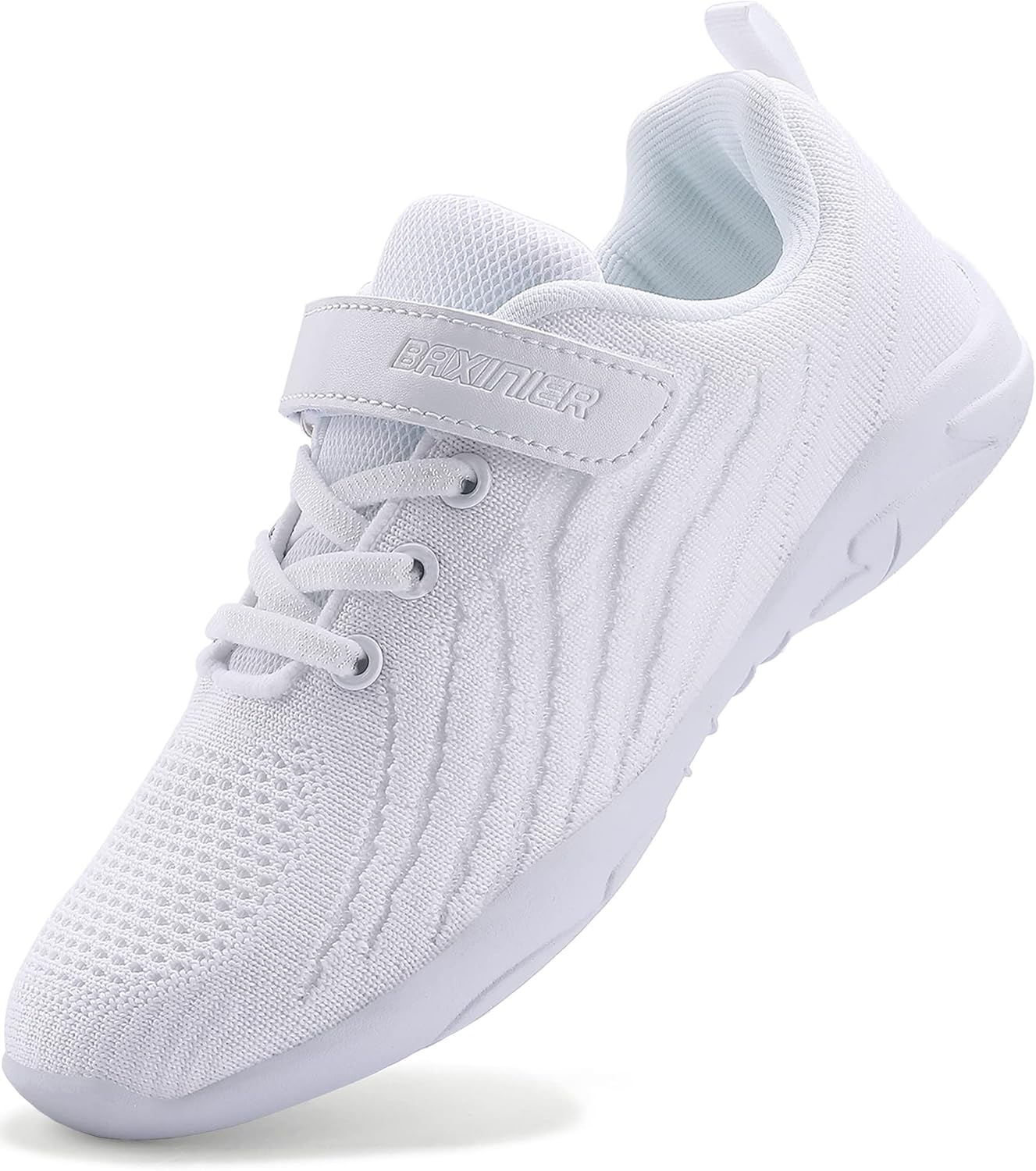 BAXINIER Girls White Cheerleading Shoes for Competition and Training