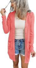 Women's Open Front Lightweight Cardigan Long Sleeve - Button Down