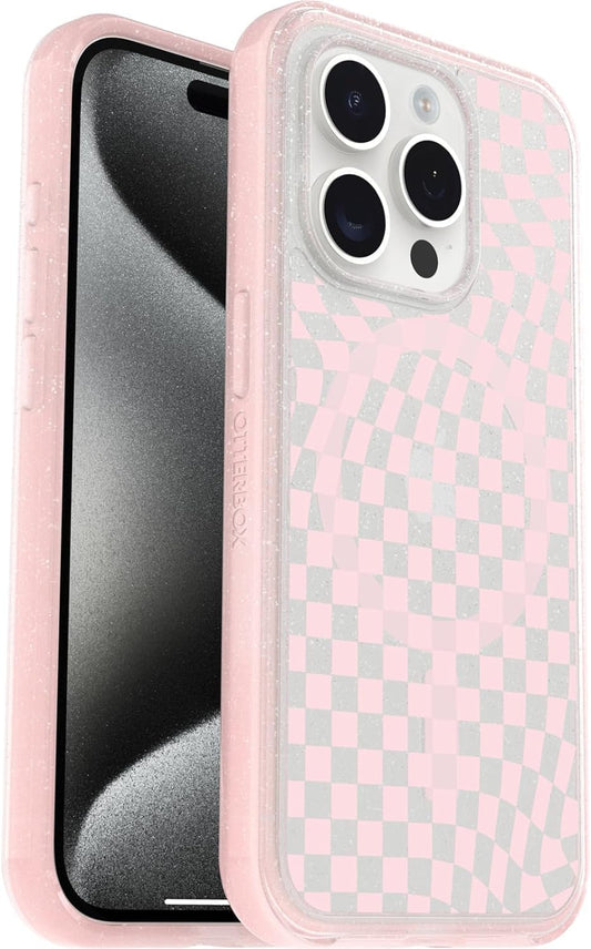 OtterBox iPhone 15 Pro Symmetry Series+ Case - Checkmate Clear