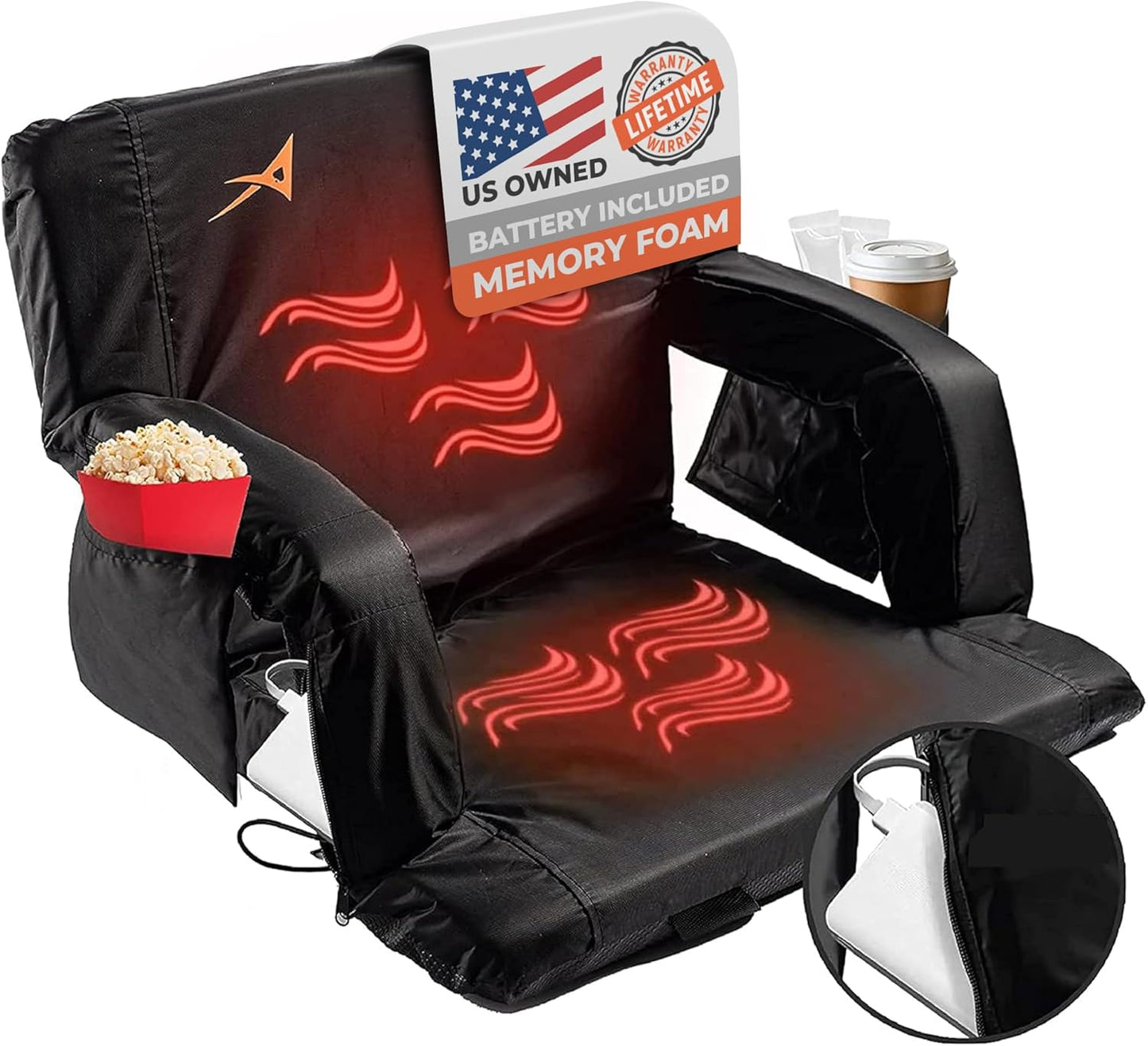 Heated Stadium Seats with Back Support for Ultimate Comfort