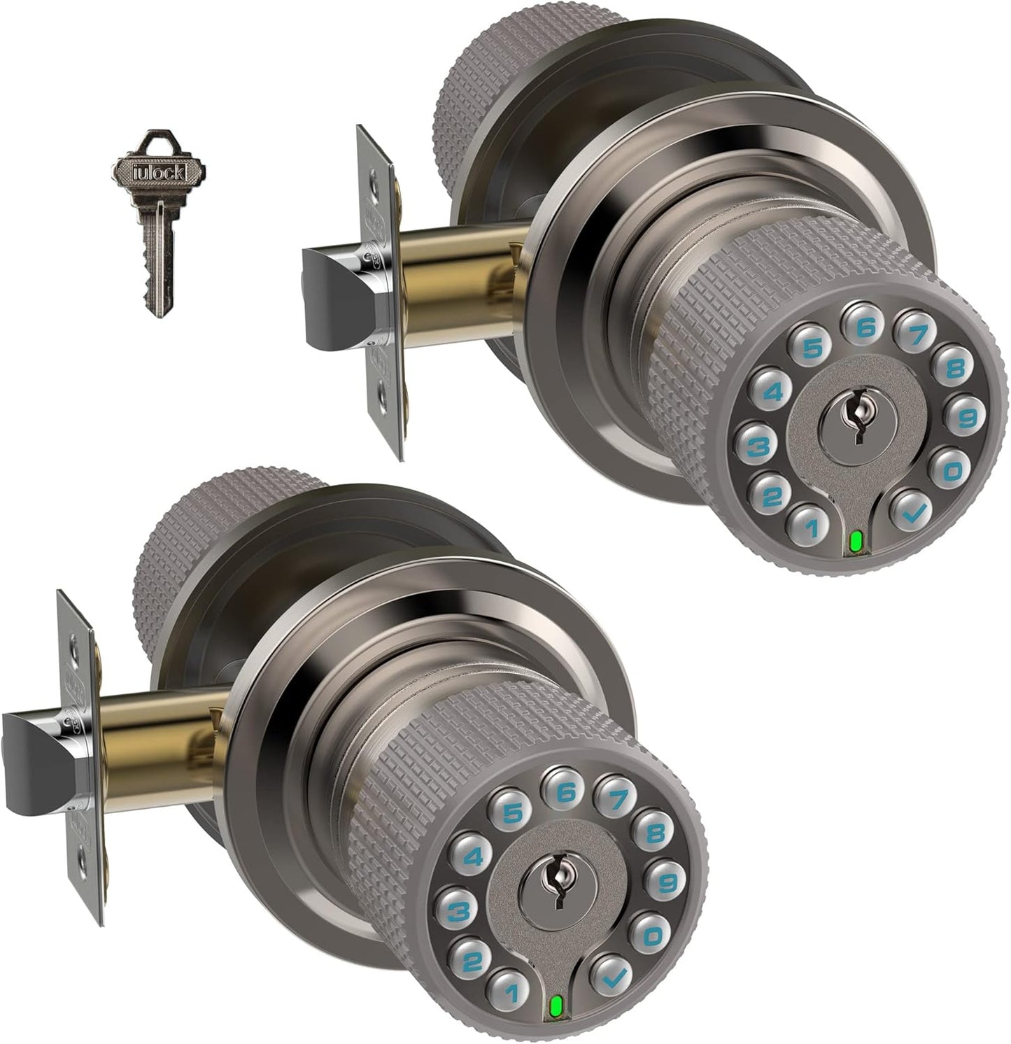 Smart Door Knob with Keypad and Key for Keyless Entry Security