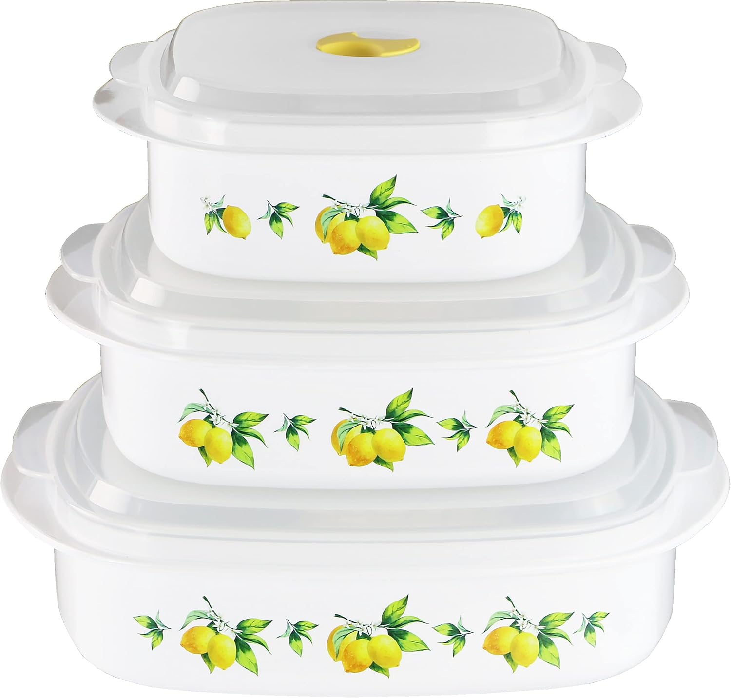 Airtight Microwave Containers, Set of 3, Adjustable Vents