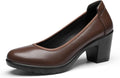 DREAM PAIRS Women's Chunky Closed Toe Low Block Heels (Style N1Z8)