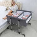 Ihoming Twin Bassinets for Baby - Double Bedside Sleeper for Twins