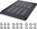 Hortsun 1U Adjustable Rack Mount Shelf Vented Server Rack Drawer