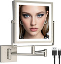 Rechargeable Wall Mounted Makeup Mirror with Lights - Double Sided