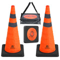 RoadHero 28 Inch Collapsible Traffic Safety Cones for Road Use