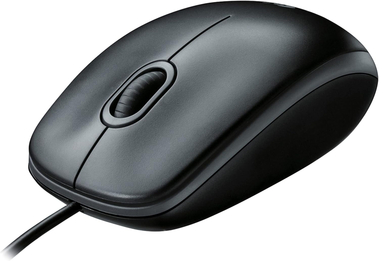 Logitech B100 Optical Mouse: Precise Control in Black