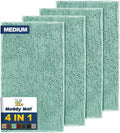 Muddy Mat 4-Piece Seafoam Green Medium 30in x 19in - Highly Absorbent