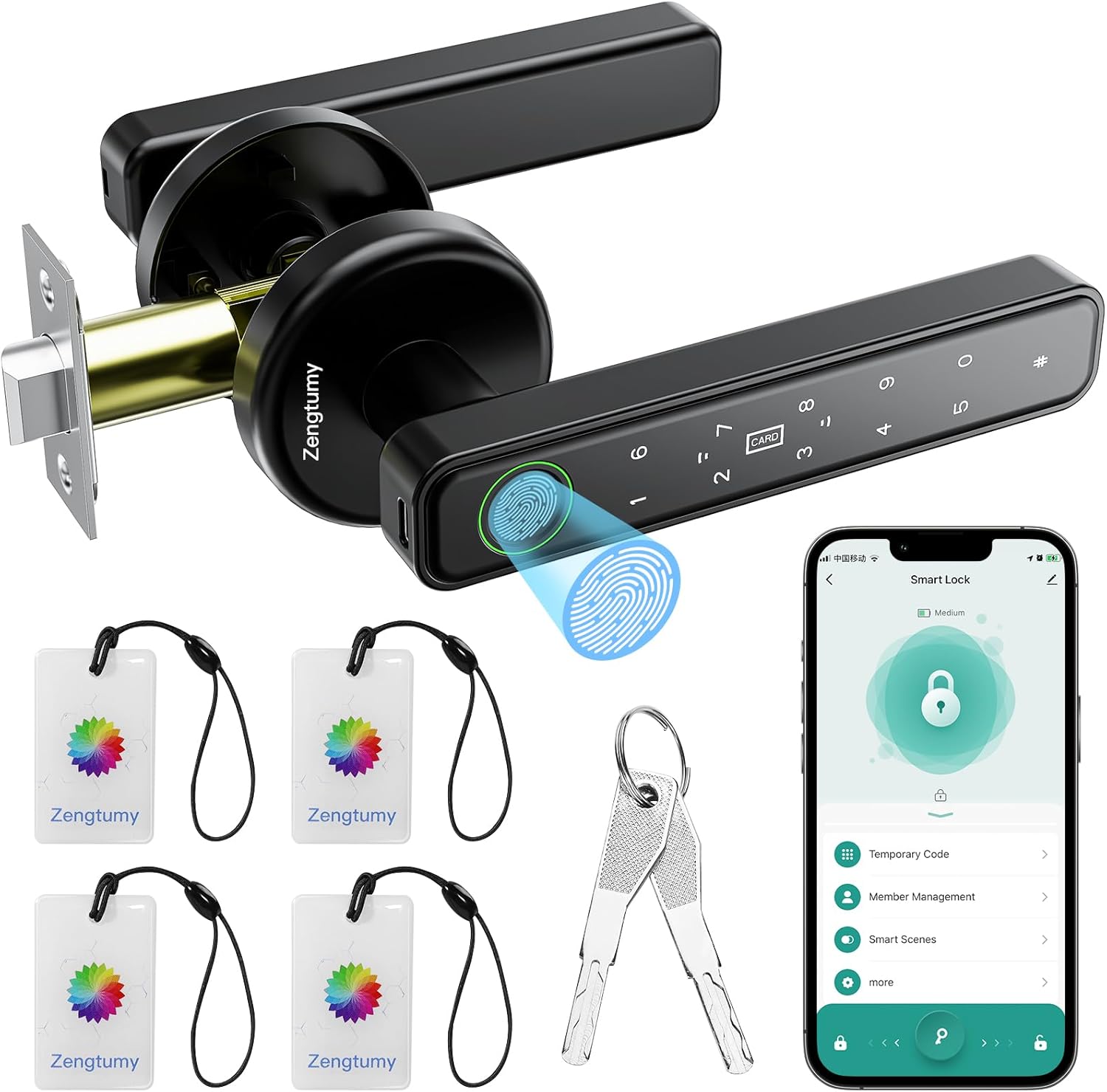 Fingerprint Door Lock with Biometric and App Control Features