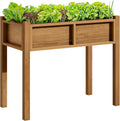 DWVO Outdoor Planter Box Raised Garden Bed - 28.7in Ergonomic Planter