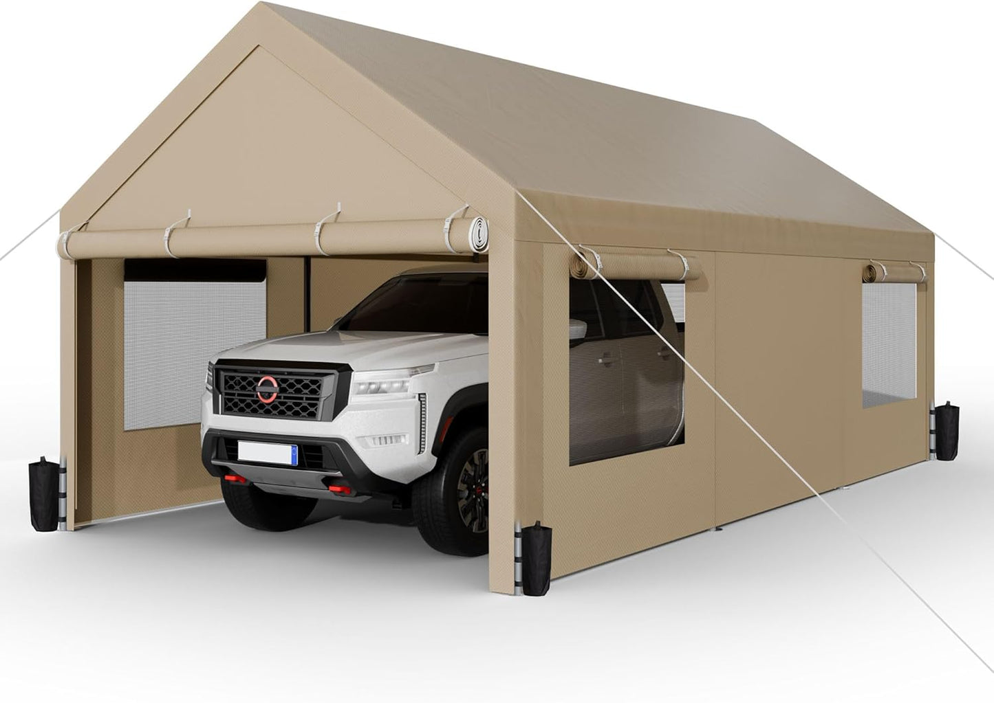 Shintenchi 10ft x 20ft Heavy Duty Portable Garage Carport Canopy