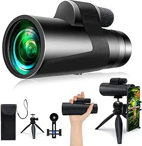 80x100 Monocular Telescope for Adults - High Powered Compact Design