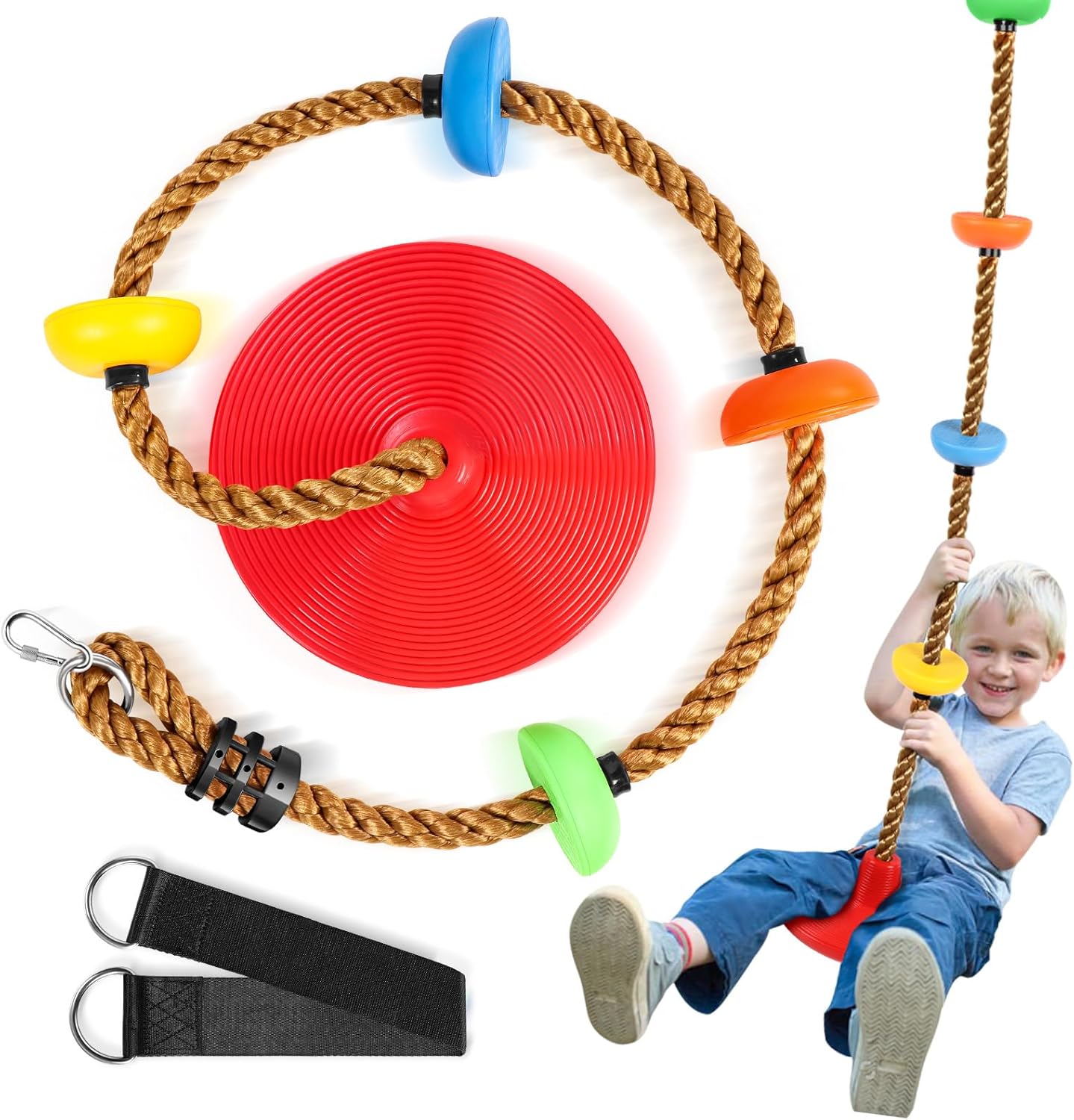 Climbing Rope Tree Swing with Platforms for Outdoor Fun