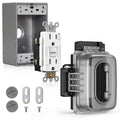 Outdoor GFCI Outlet with In Use Cover and Box Kit - Weatherproof