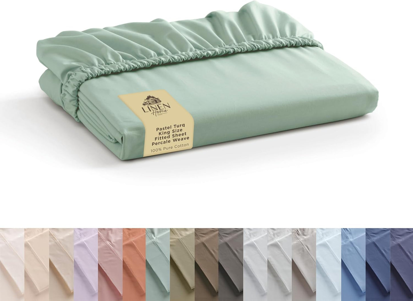 100% Cotton Percale King Fitted Sheet for Crisp Comfort