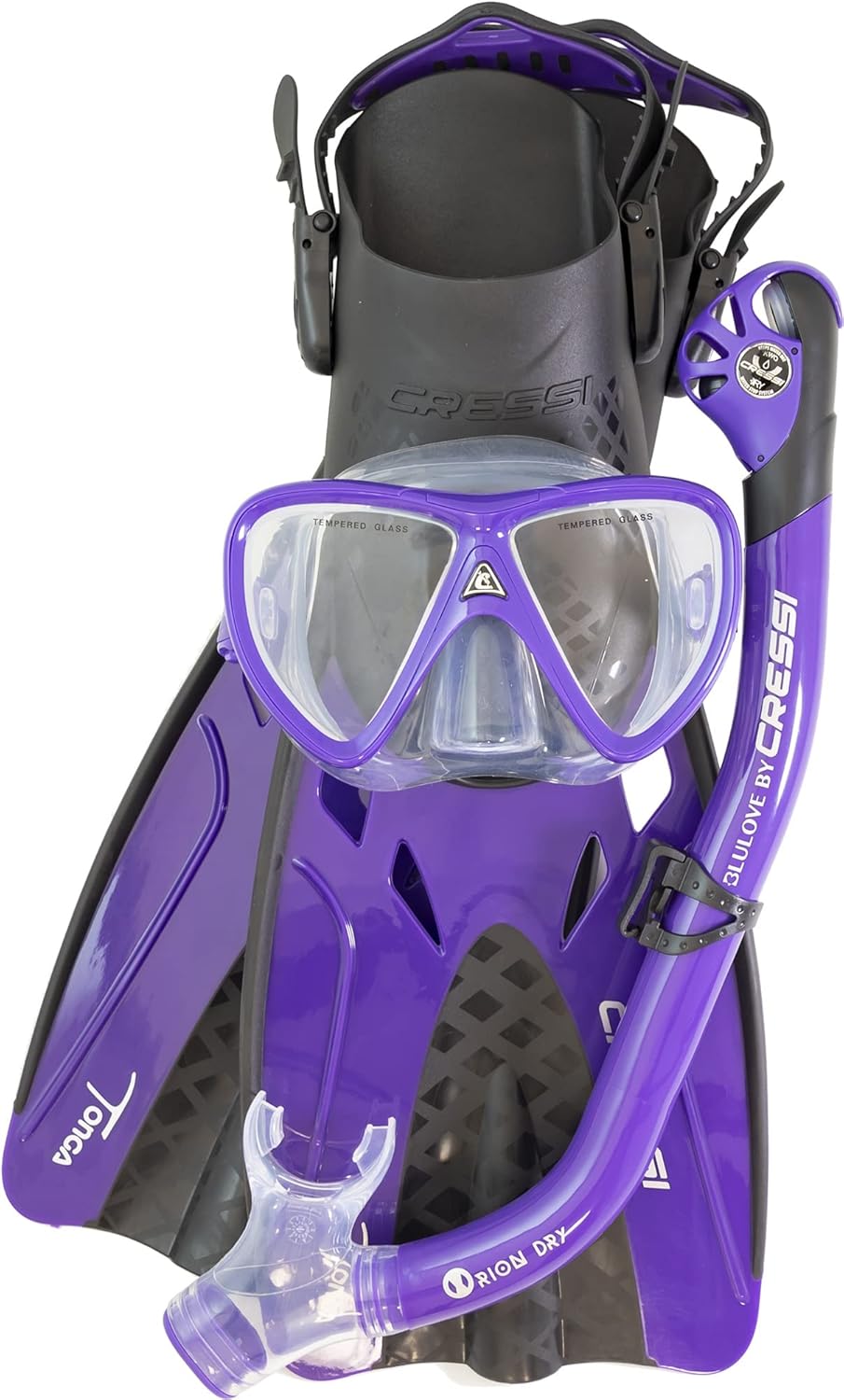 Italian Designed CRESSI Snorkeling Set - Lightweight Travel Gear