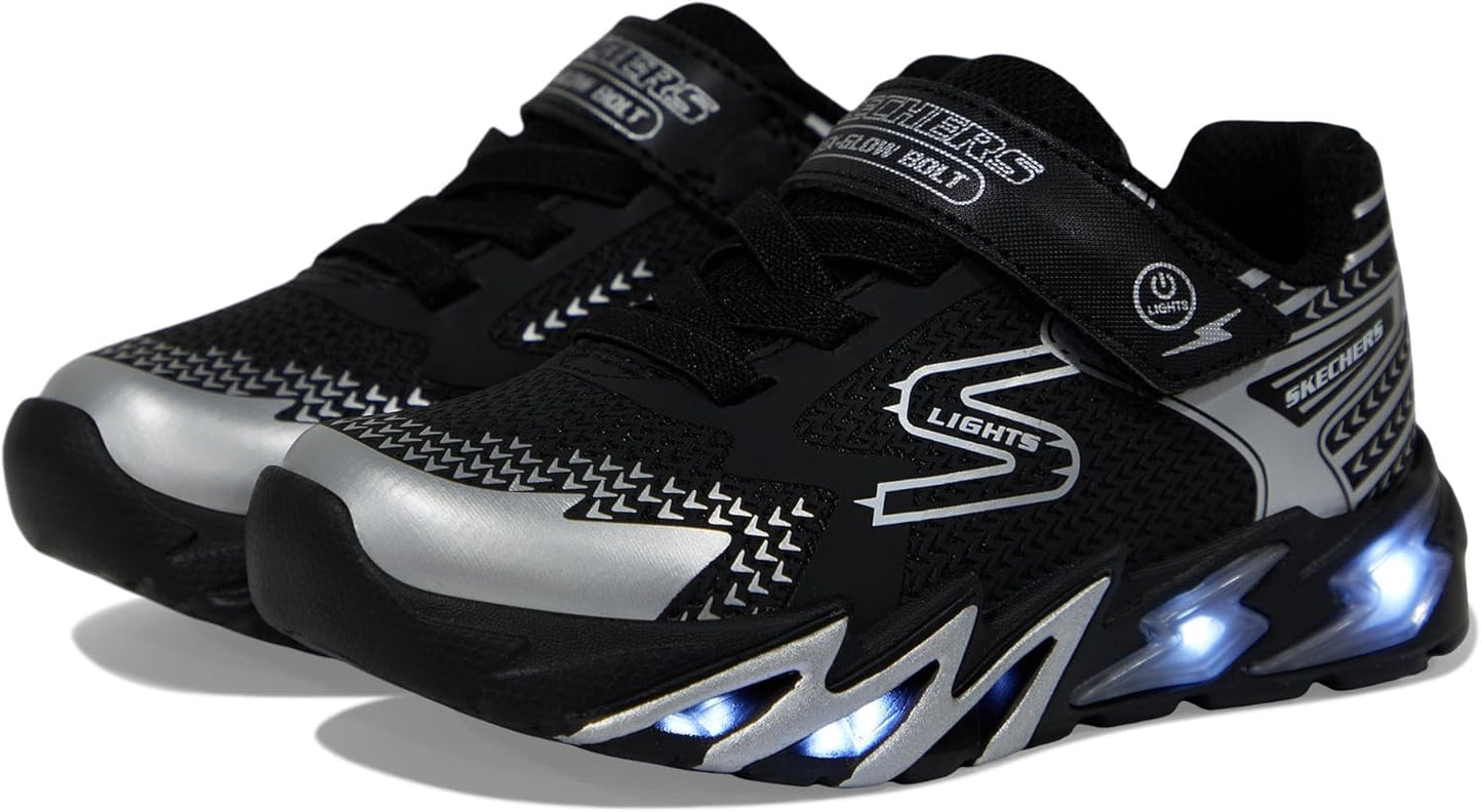 Skechers Unisex-Child Flex-Glow Bolt Sneakers for Active Kids
