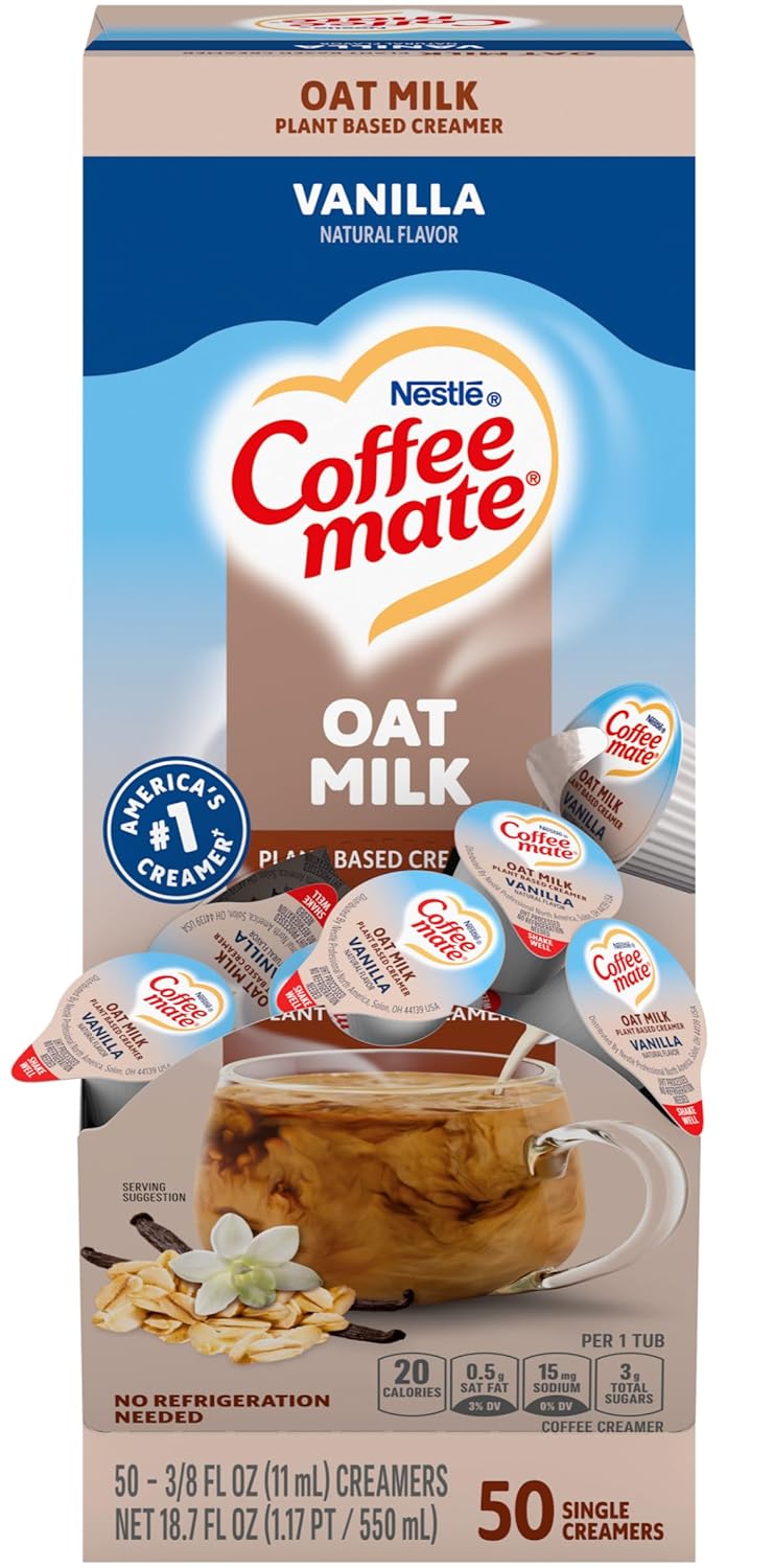 Vanilla Oat Milk Creamer Singles 50 Ct Box