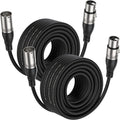 EBXYA XLR Cable 75ft 2 Packs - Balanced Mic Cable for Live Sound