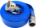 3in x 50ft Blue PVC Backwash Hose for Swimming Pools - Heavy Duty