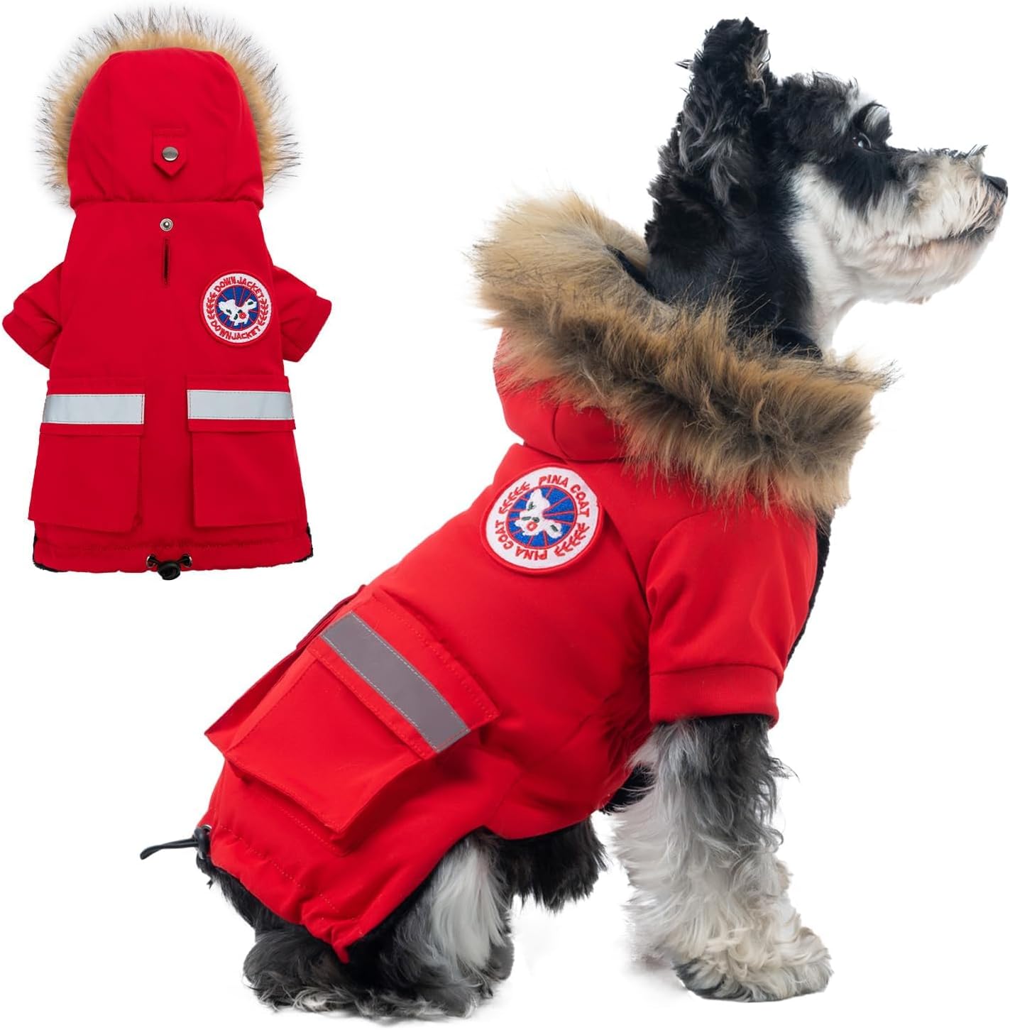 PINA Small Dog Coats - Waterproof Warm Winter Jacket for Dogs