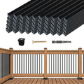 Muzata 50Pack 32in Square Aluminum Deck Balusters for Railing
