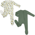 Rayon from Bamboo Baby Footed Pajamas - Soft 2-Way Zipper Footie HAPIU