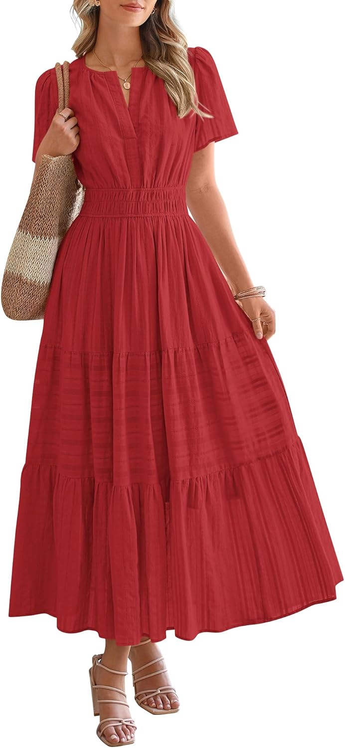 BTFBM Womens Summer Casual Maxi Dress with Pockets and Style