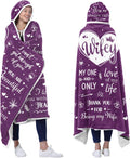 Wife Fleece Wearable Blanket Hoodie - Cozy Romantic Gift