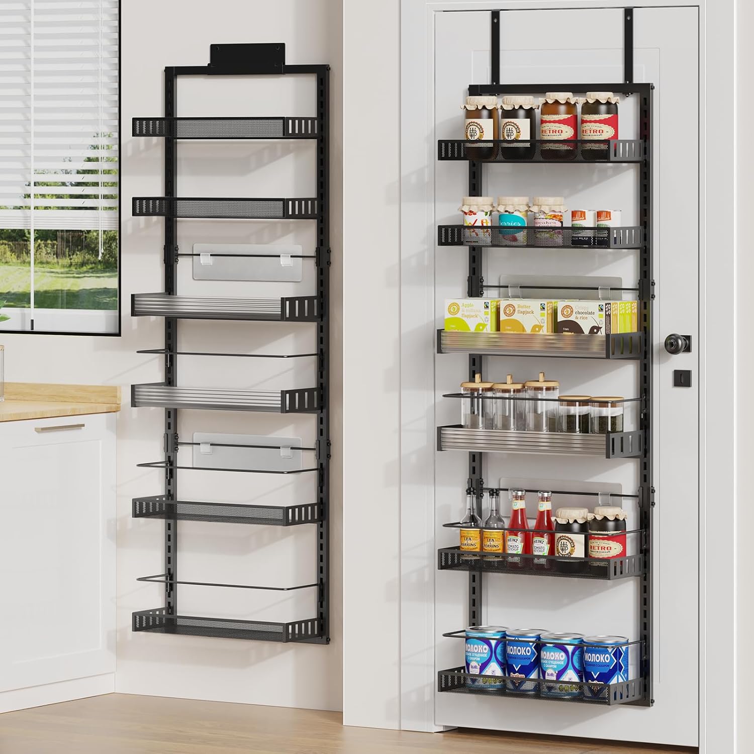 6-Tier Over the Door Pantry Organizer for Kitchen Storage