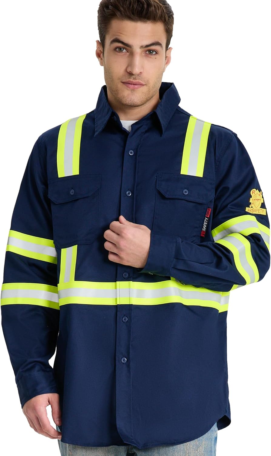 SRsafety Hi Vis FR Shirts for Men - Fire Resistant Workwear