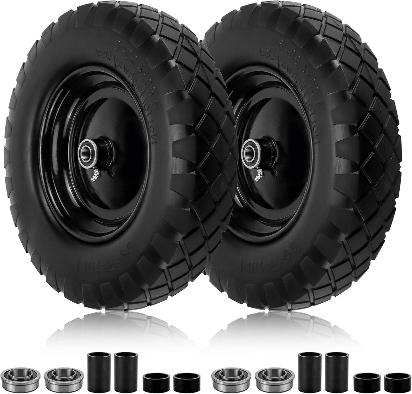 4.80/4.00-8 Flat-Free Tire and Wheel for Wheelbarrows and Wagons