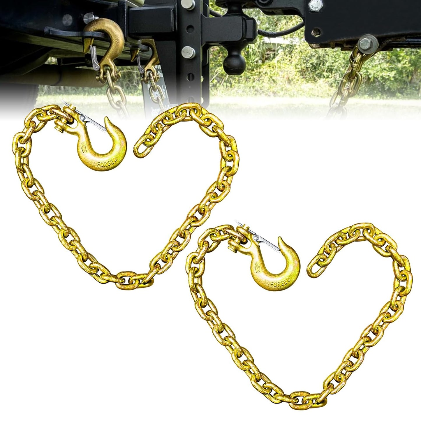 G80 Trailer Safety Chain 39 Inch for Heavy Duty Towing Needs
