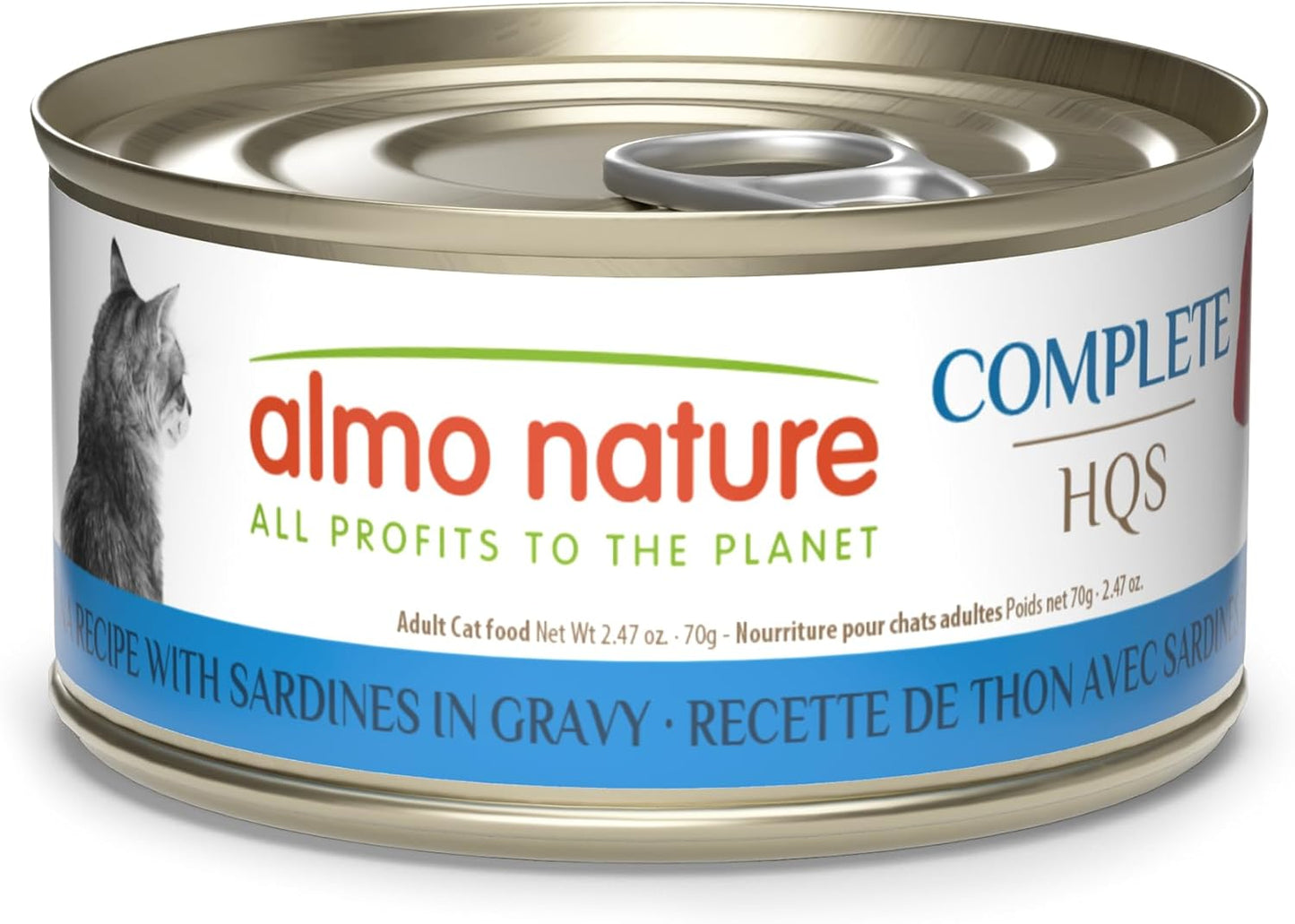 HQS Complete Wet Cat Food Tuna Recipe with Sardines in Gravy