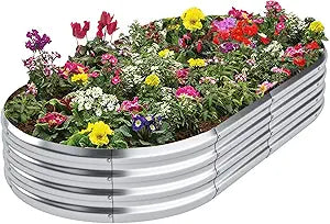 Galvanized Raised Garden Bed for Vegetables and Flowers - Large Box