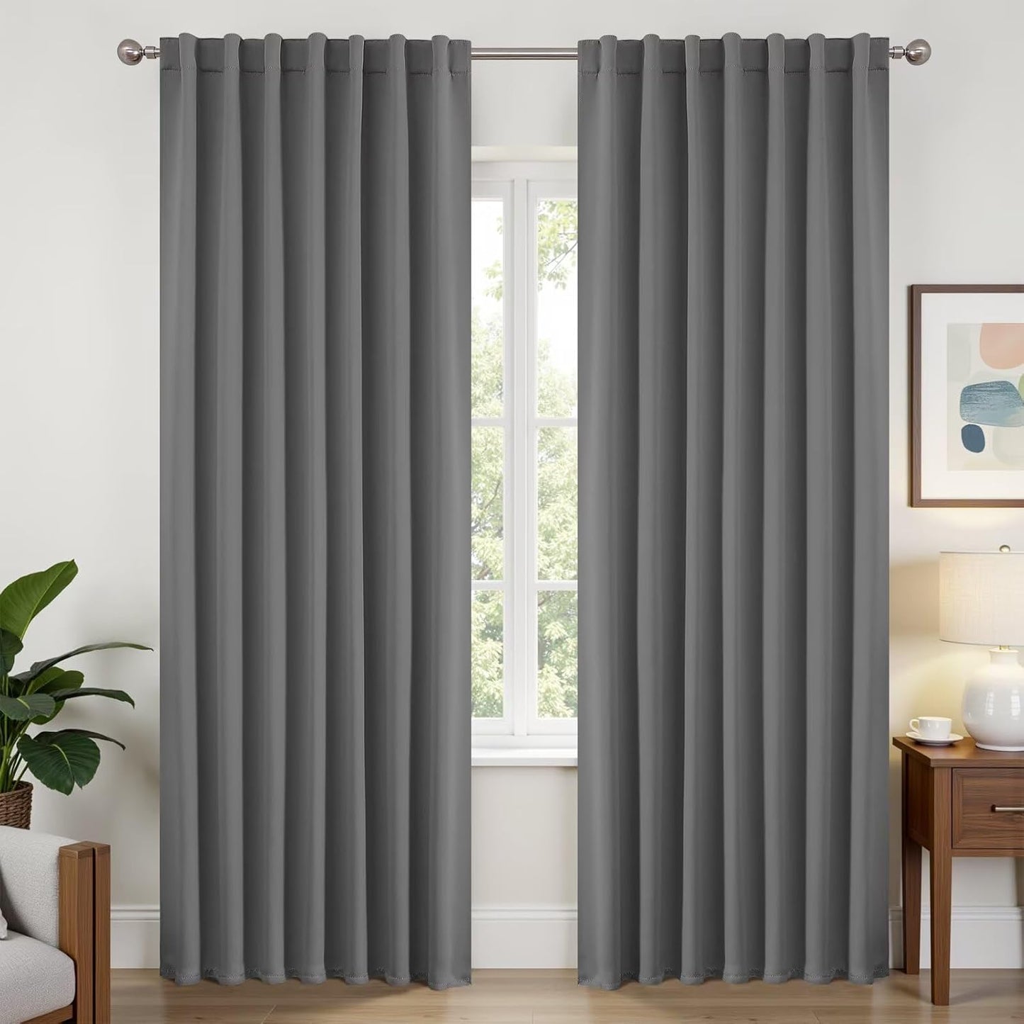 Joydeco Blackout Curtains 96 Inches Long for Room Darkening