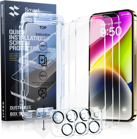 Crystal Clear iPhone 14 Screen & Lens Protectors by SMARTDEVIL