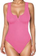 Popilush Bodysuits for Women Tummy Control Henley - Smooth Shape
