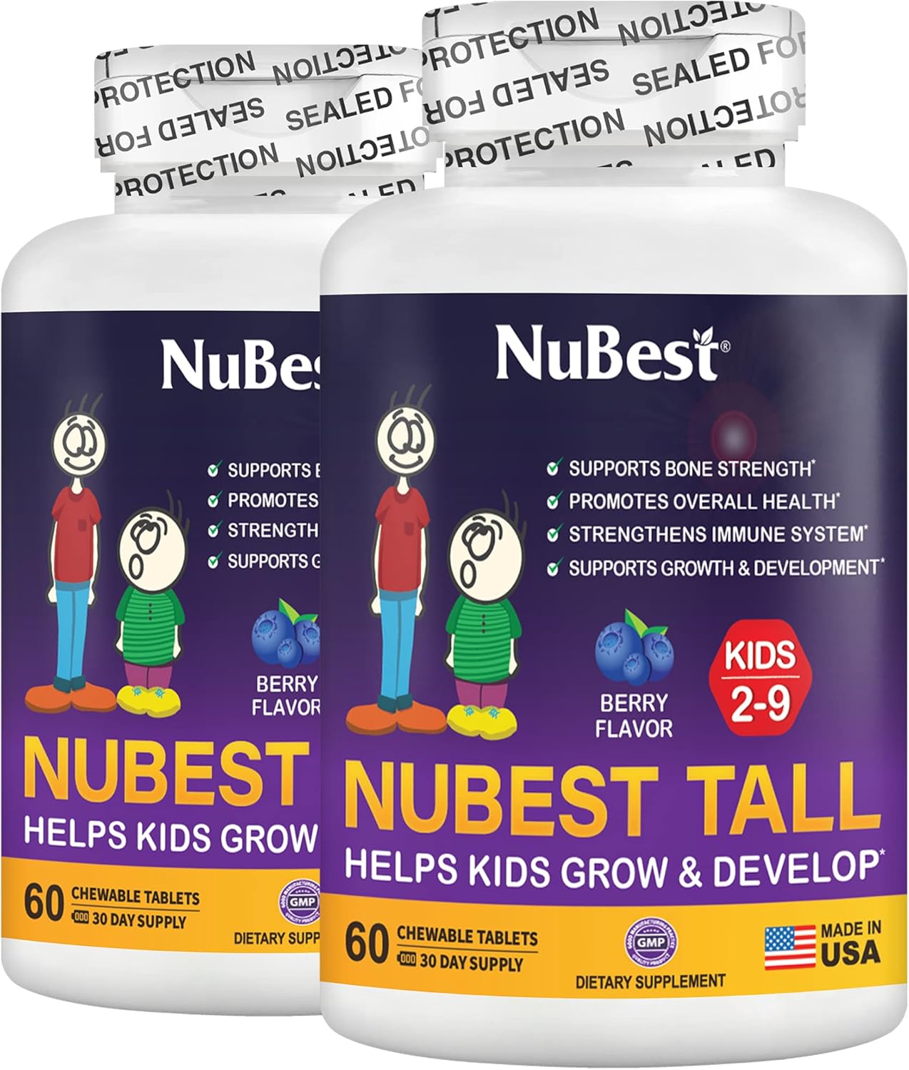 NuBest Tall Kids Multivitamins for Strong Bones and Immunity