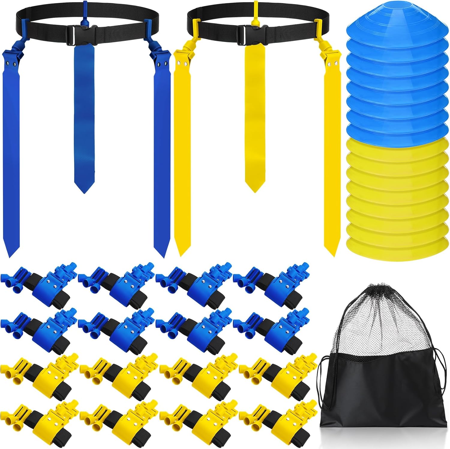 Wettarn 16 Player Flag Football Belts Set for Youth and Adults