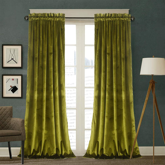 Roslynwood Velvet Curtains Set for Bedroom and Living Room